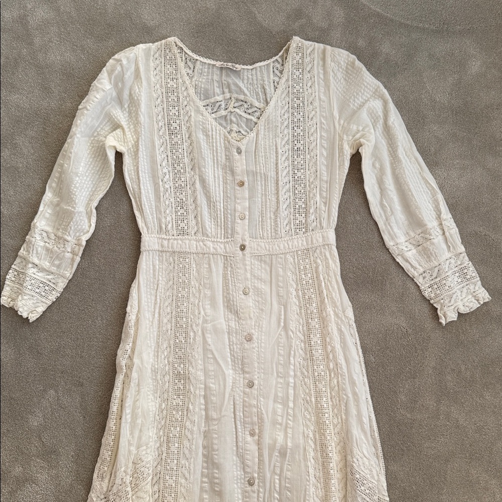 LoveShackFancy white Long Sleeve Dress, size 0 - Picture 2 of 6